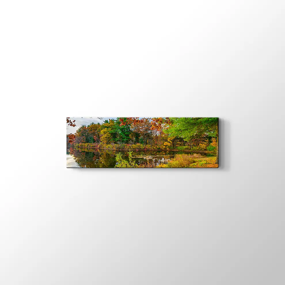 Orman Gölünde Sonbahar Kanvas Tablo