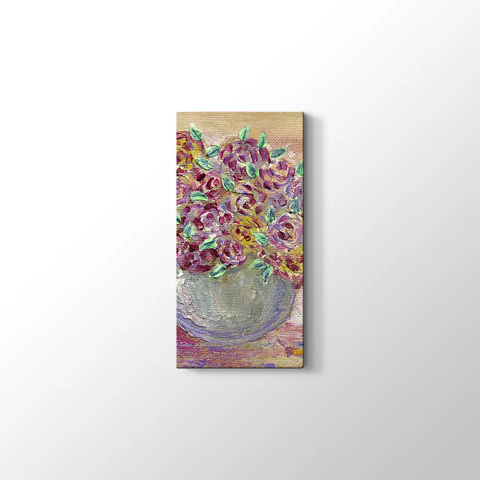 Vazodaki Çiçekler Kanvas Tablo