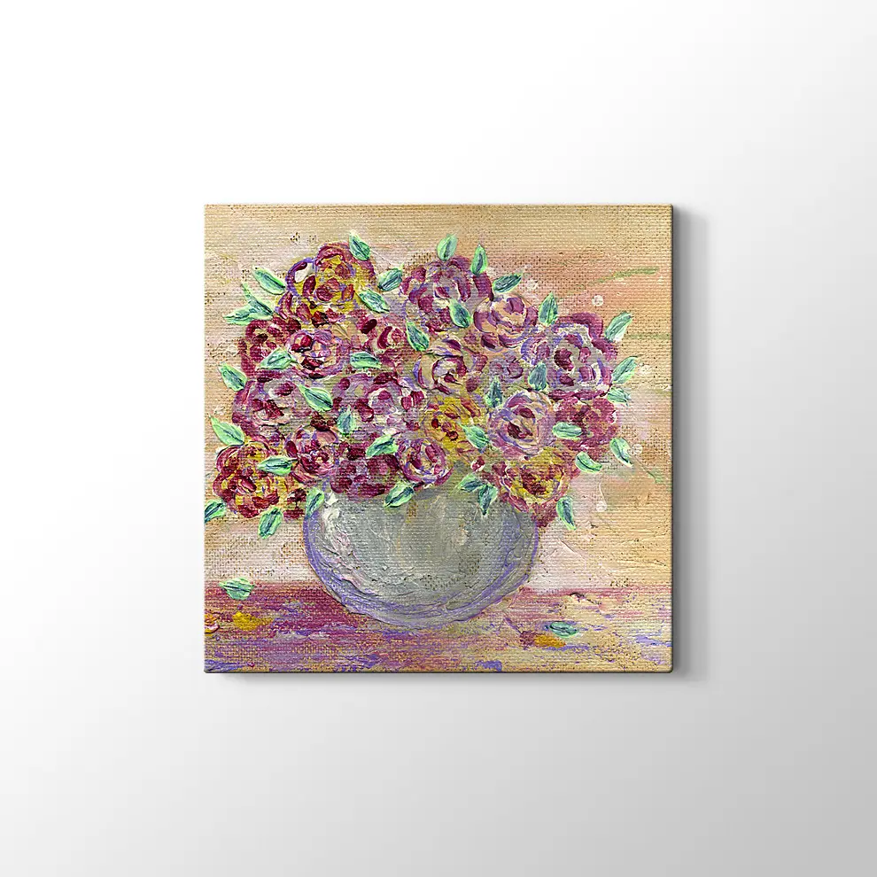 Vazodaki Çiçekler Kanvas Tablo