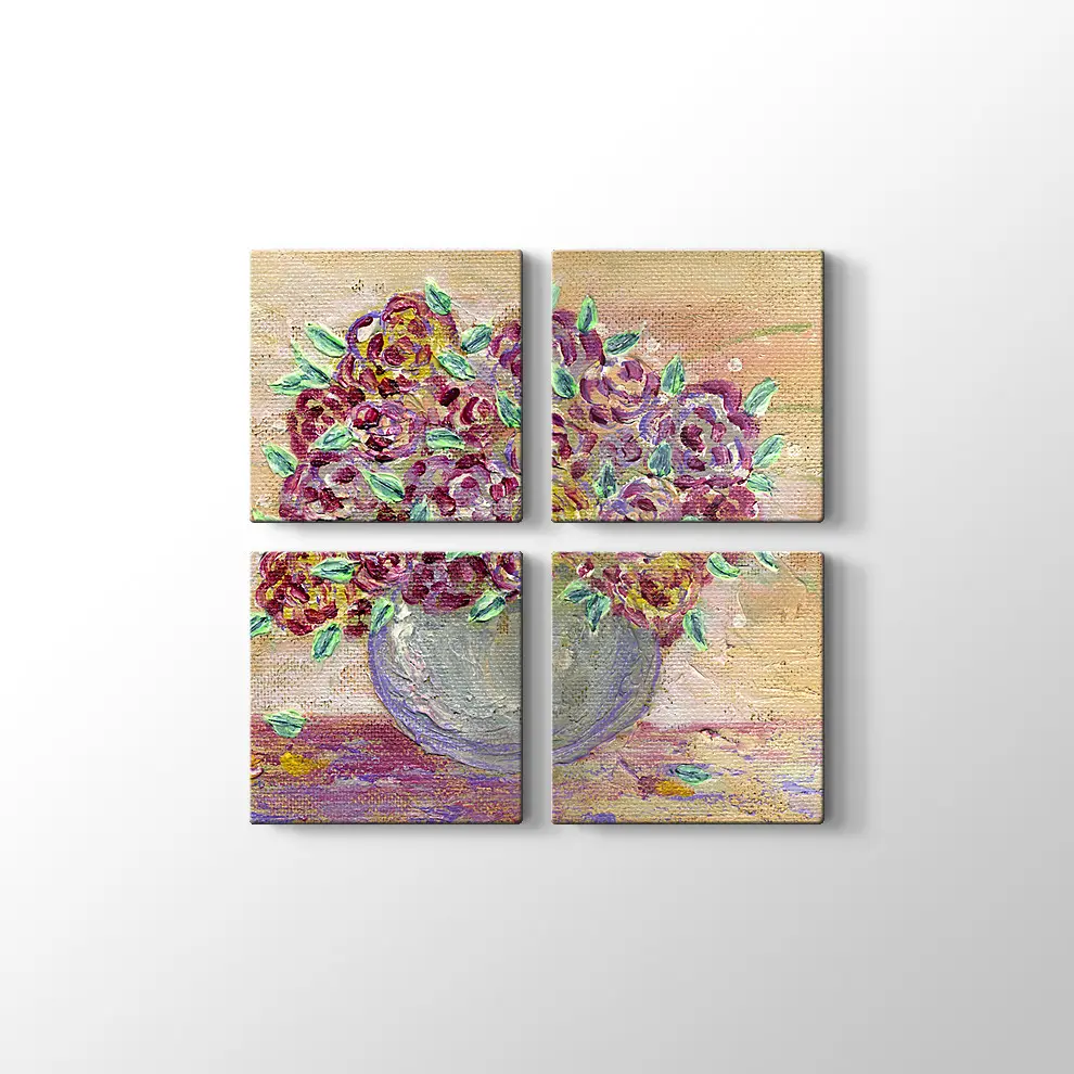 Vazodaki Çiçekler Kanvas Tablo