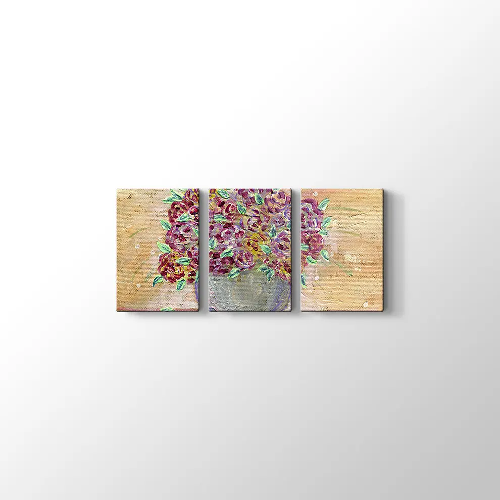 Vazodaki Çiçekler Kanvas Tablo