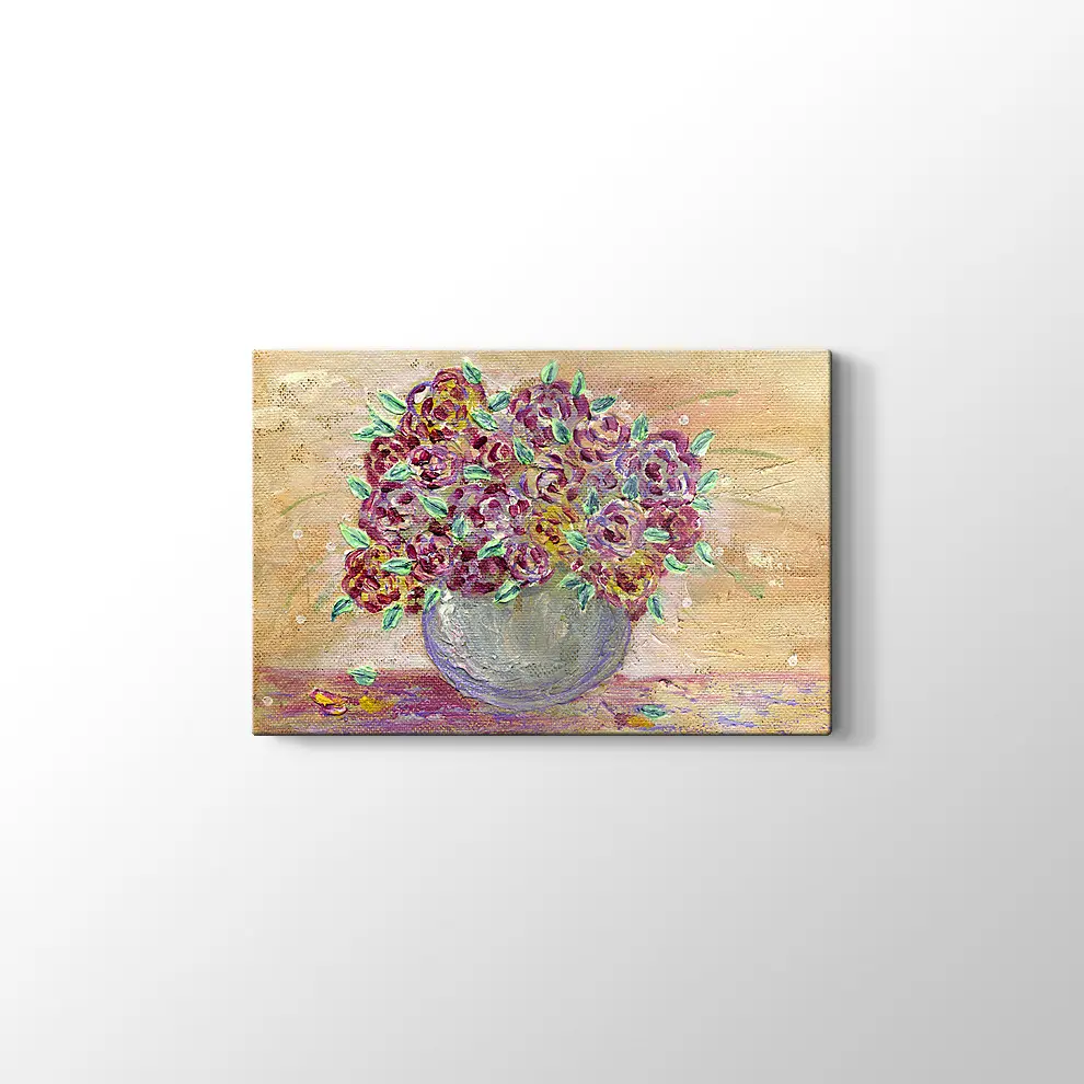 Vazodaki Çiçekler Kanvas Tablo