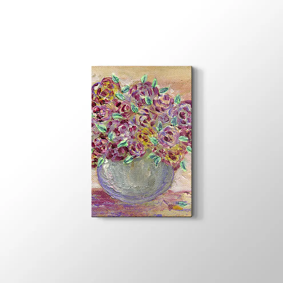 Vazodaki Çiçekler Kanvas Tablo