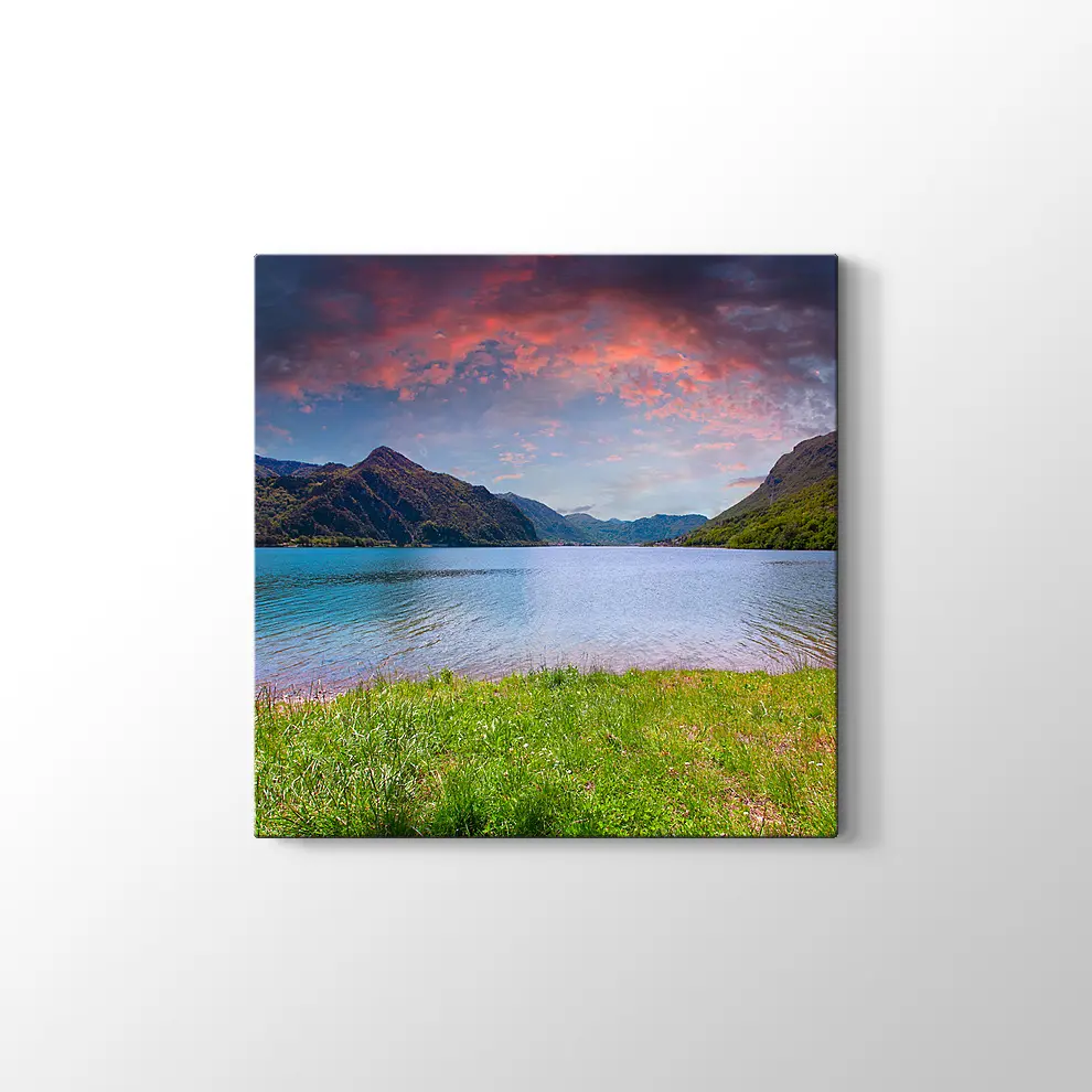 Idro Gölü Kanvas Tablo