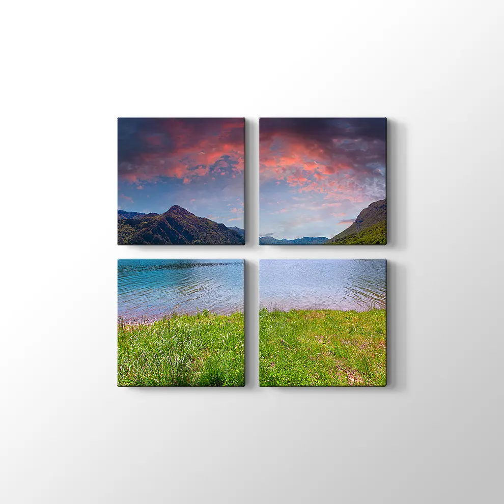 Idro Gölü Kanvas Tablo