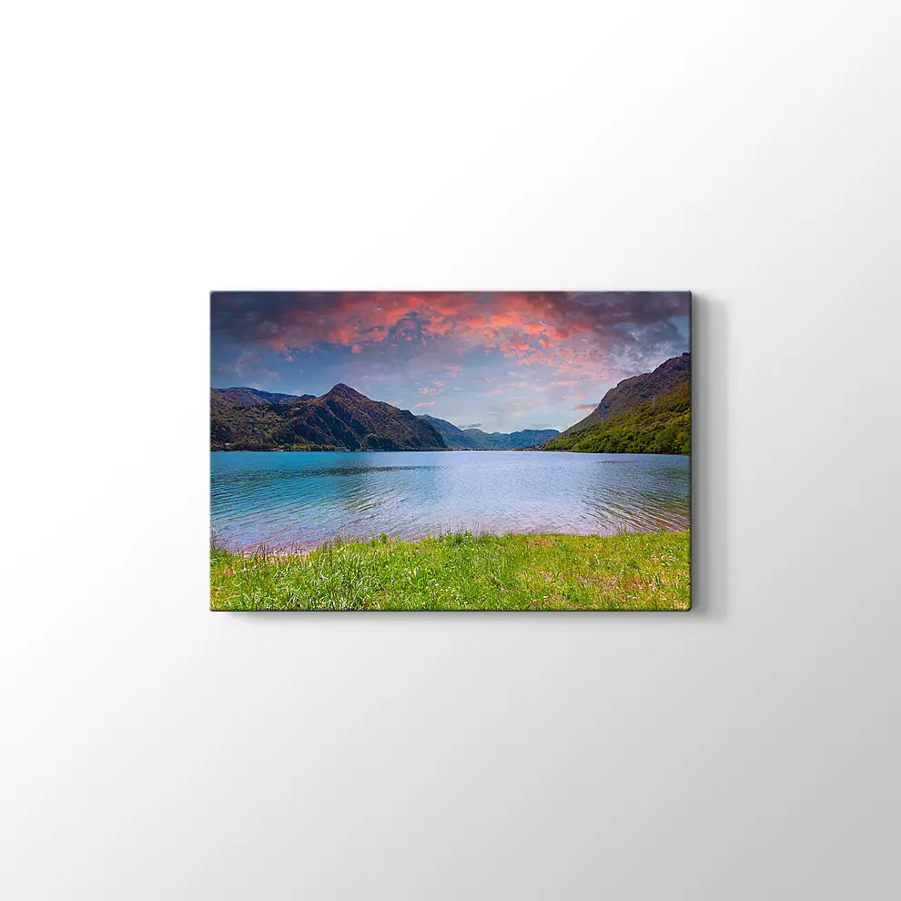 Idro Gölü Kanvas Tablo