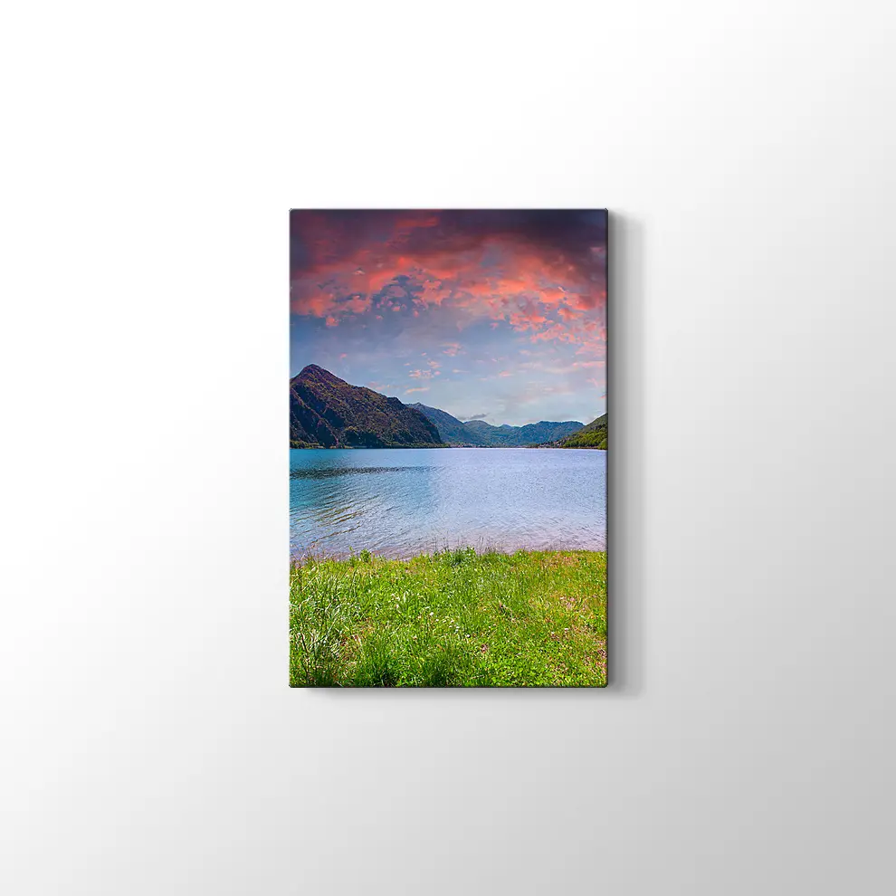 Idro Gölü Kanvas Tablo
