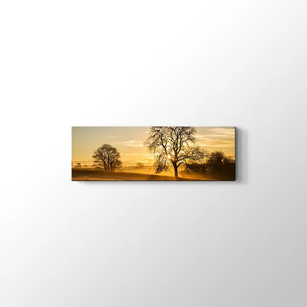 Issız Dağda Günbatımı Kanvas Tablo