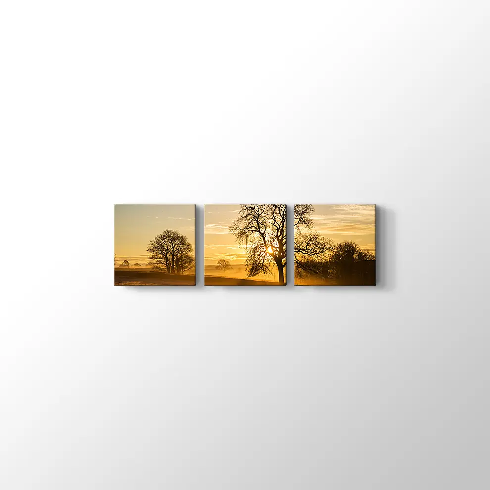 Issız Dağda Günbatımı Kanvas Tablo