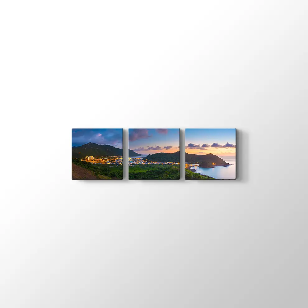 Hong Kong Balıkçı Köyü Kanvas Tablo