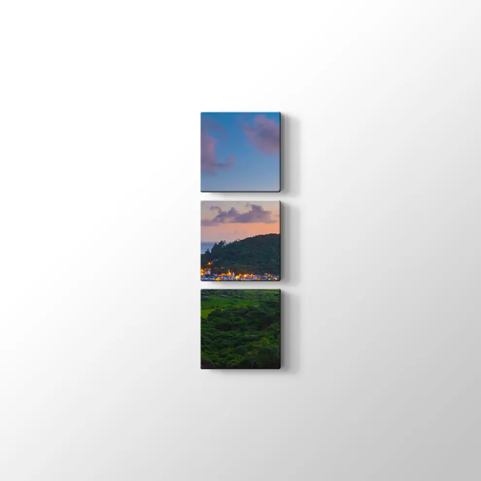 Hong Kong Balıkçı Köyü Kanvas Tablo