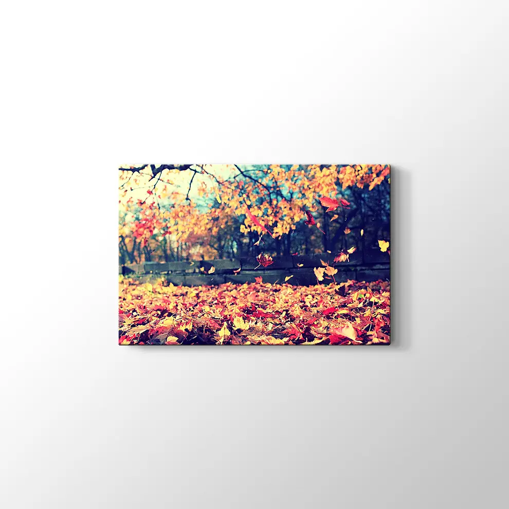 Sonbahar Yaprakları Kanvas Tablo