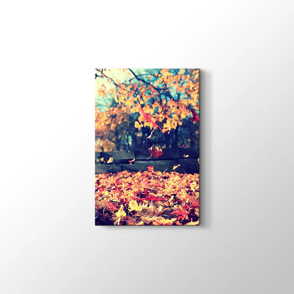 Sonbahar Yaprakları Kanvas Tablo