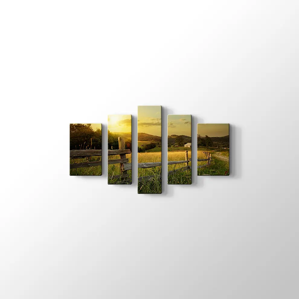 Günbatımı Çiftlik Kanvas Tablo