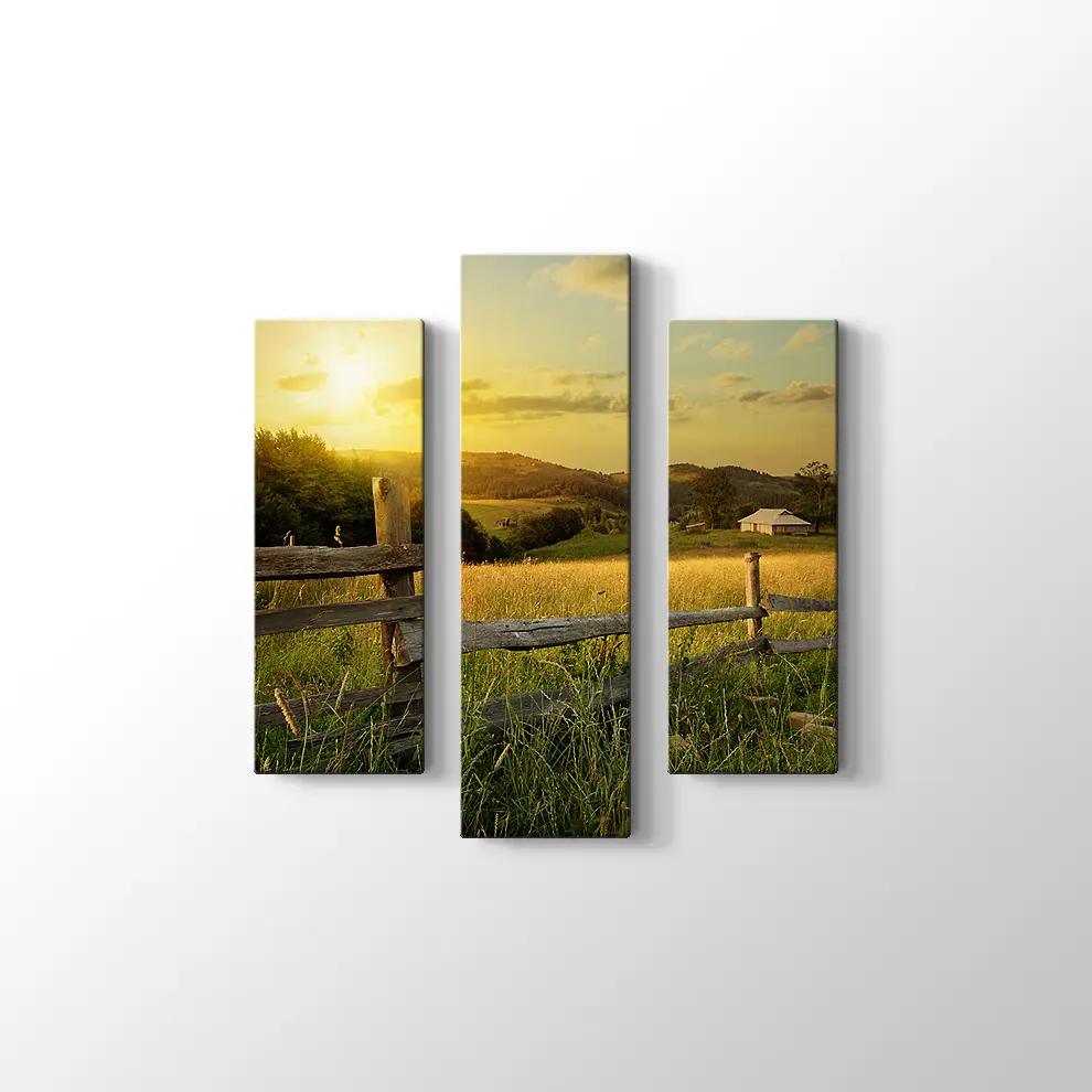 Günbatımı Çiftlik Kanvas Tablo