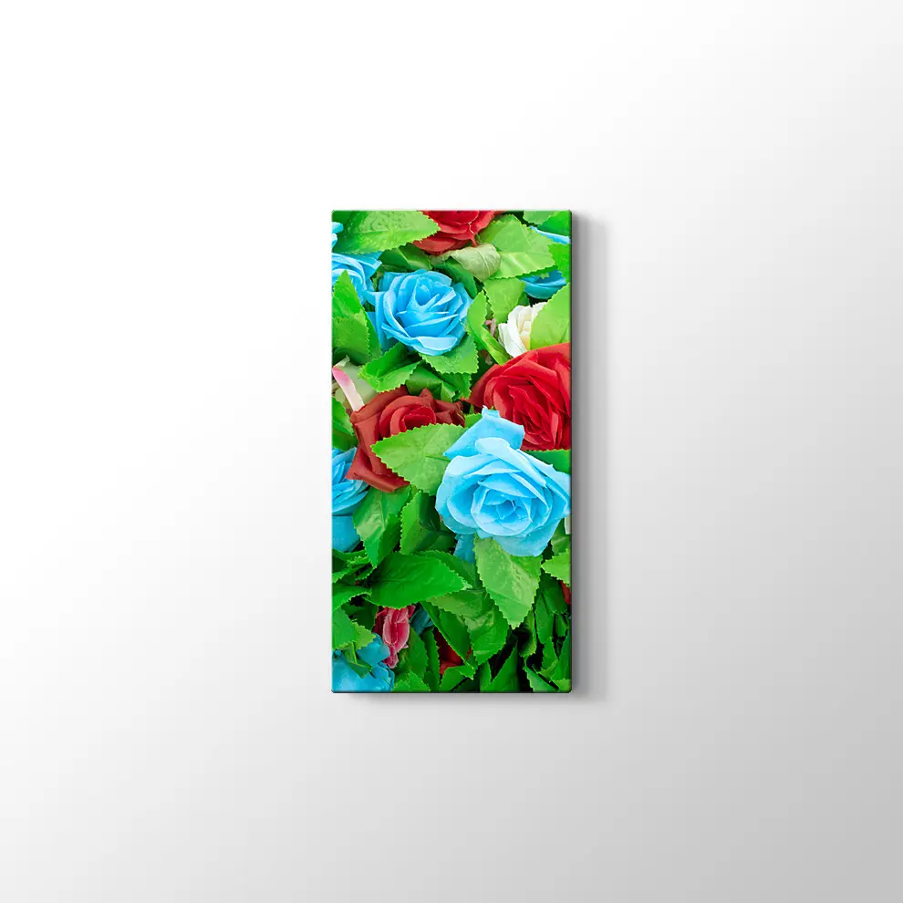 Renkli Güller Kanvas Tablo
