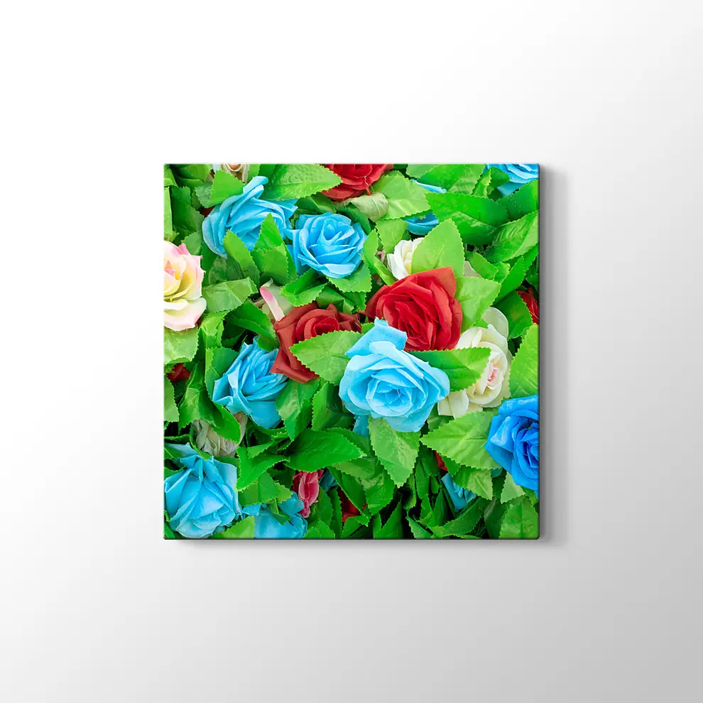 Renkli Güller Kanvas Tablo