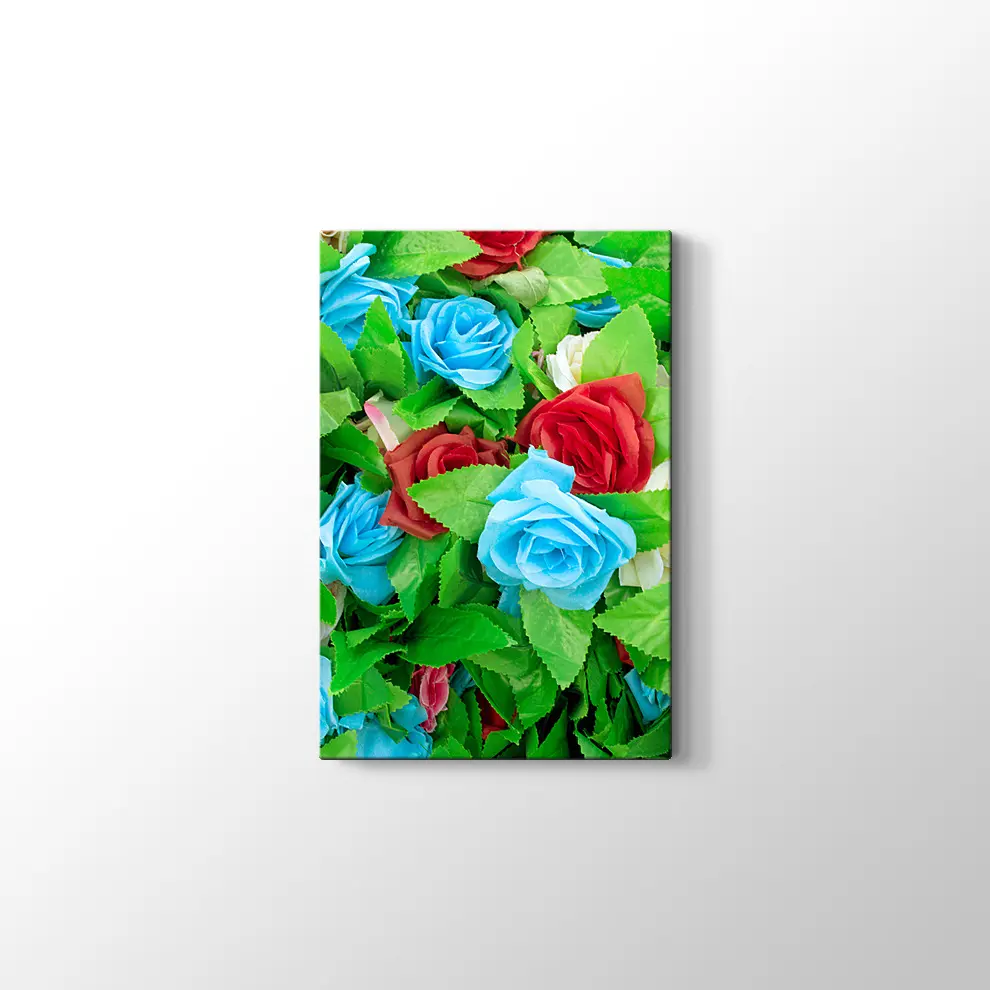 Renkli Güller Kanvas Tablo