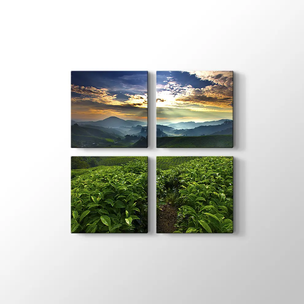 Çay Bahçesi Kanvas Tablo