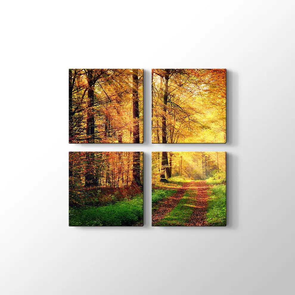 Sonbahar Orman Kanvas Tablo