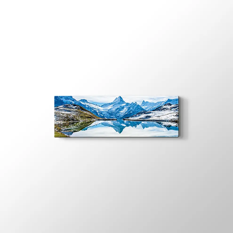 Grindelwald Dağ Gölü Kanvas Tablo
