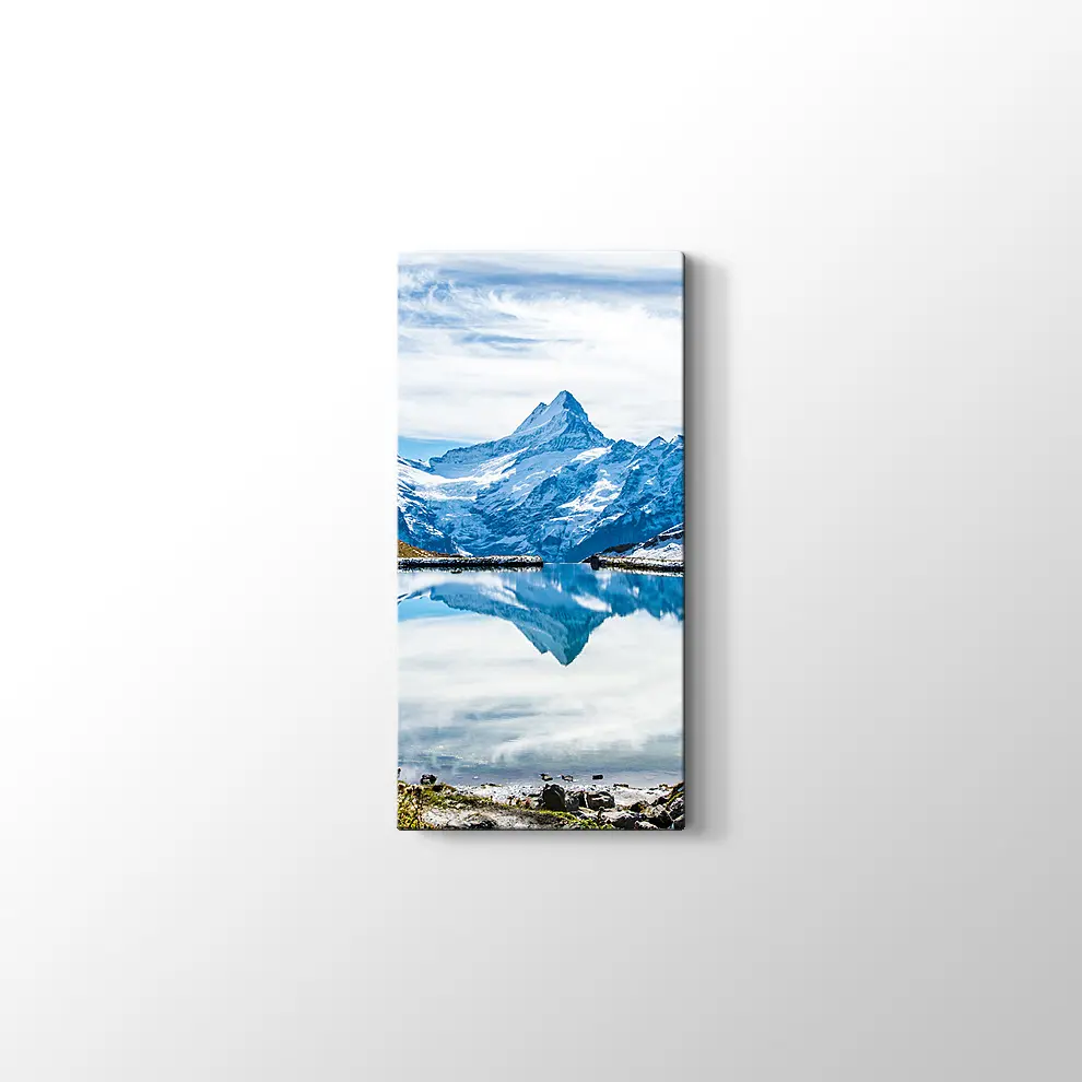 Grindelwald Dağ Gölü Kanvas Tablo