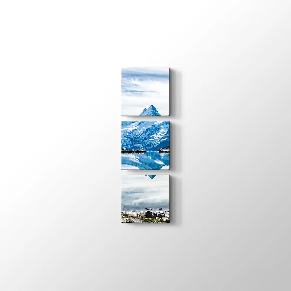 Grindelwald Dağ Gölü Kanvas Tablo