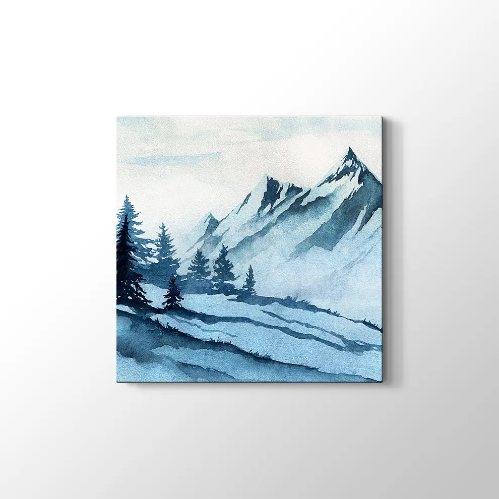 Karlı Dağlar Kanvas Tablo