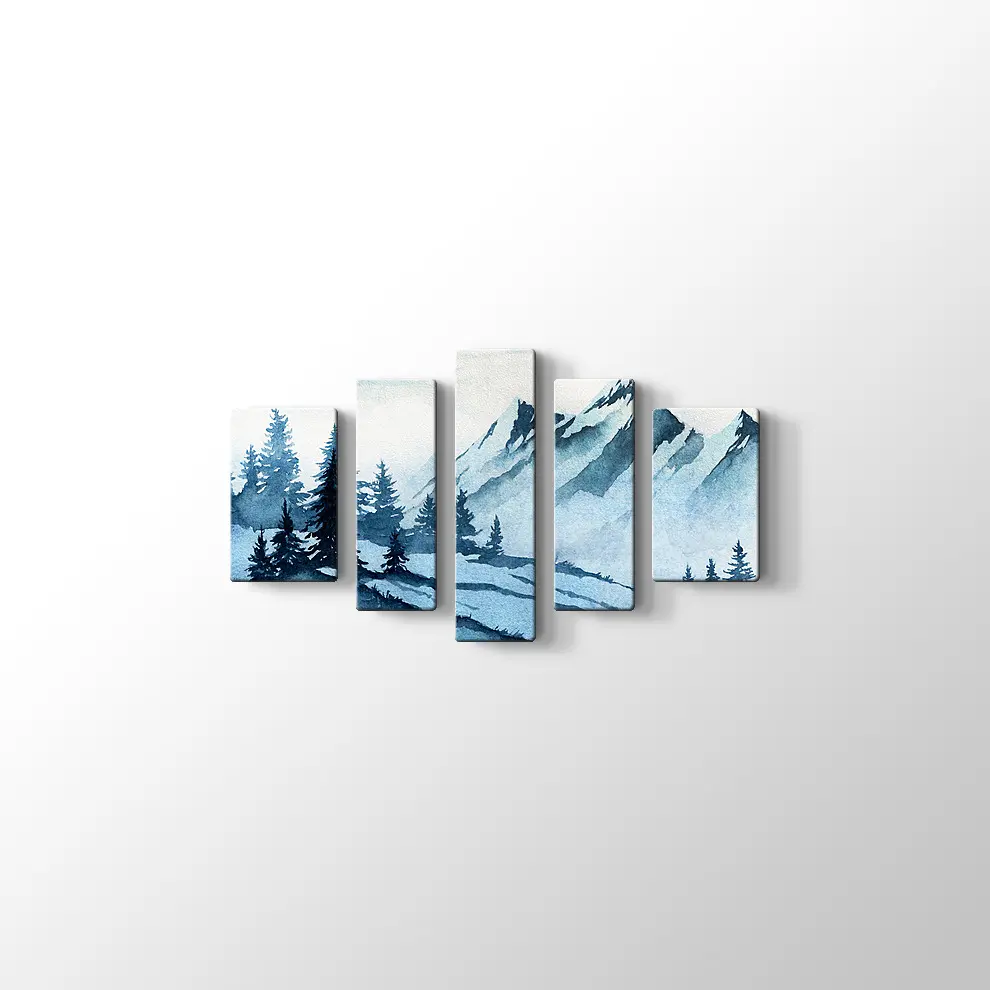 Karlı Dağlar Kanvas Tablo