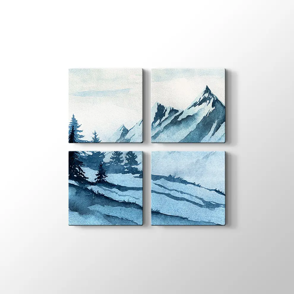 Karlı Dağlar Kanvas Tablo