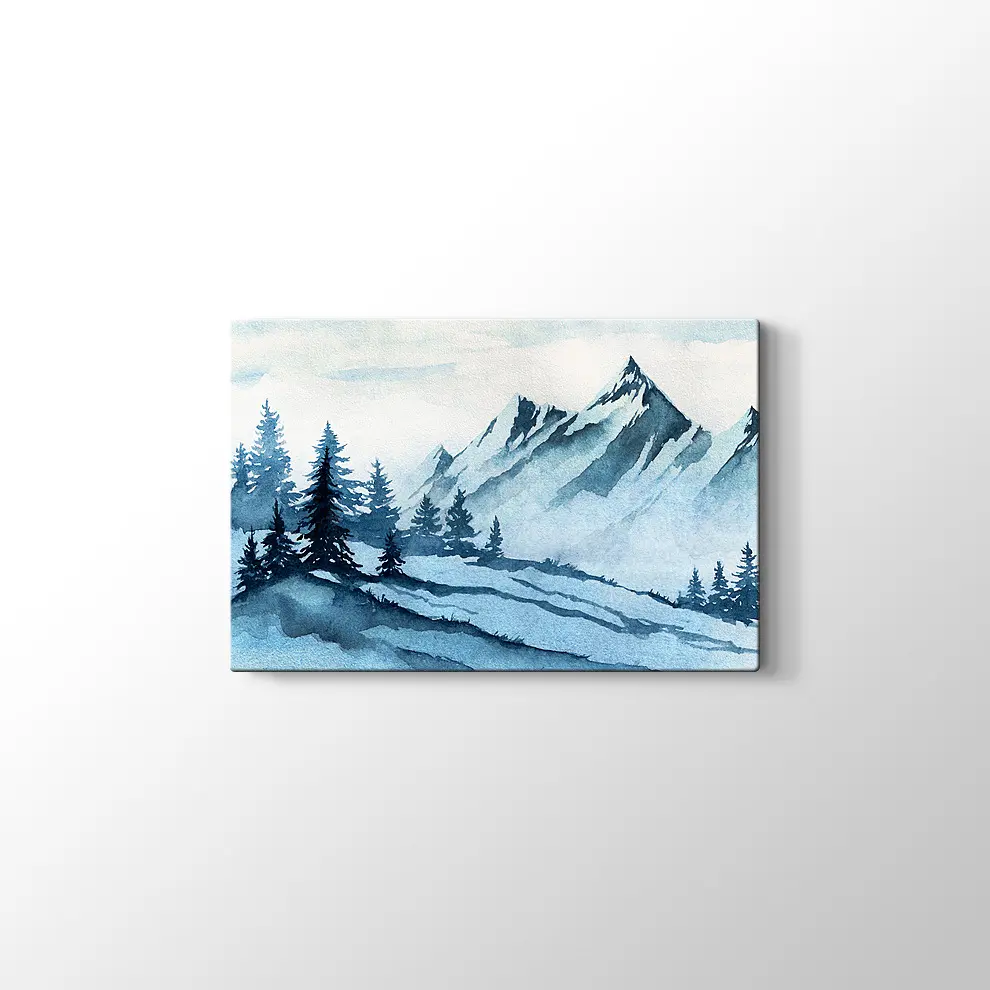 Karlı Dağlar Kanvas Tablo