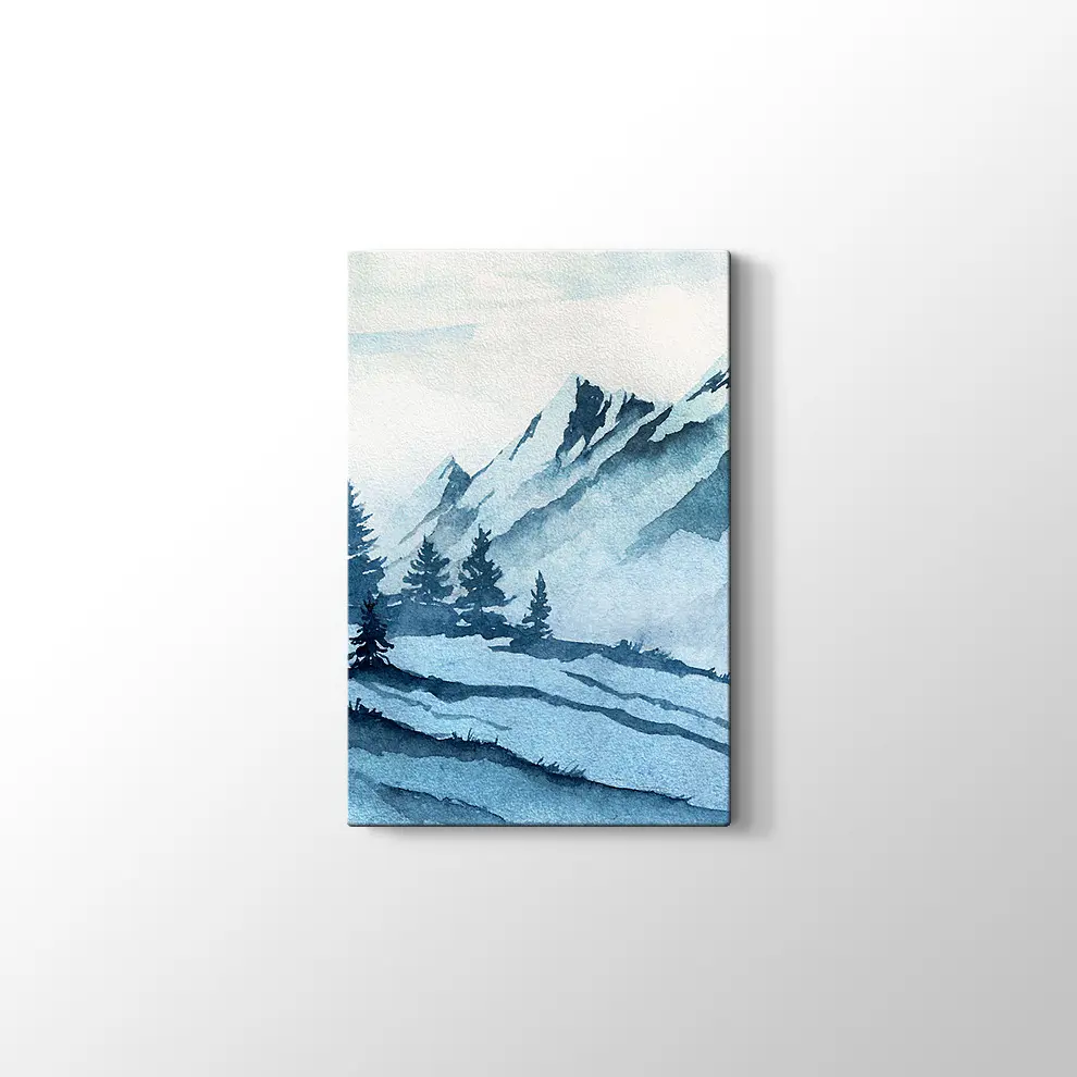 Karlı Dağlar Kanvas Tablo