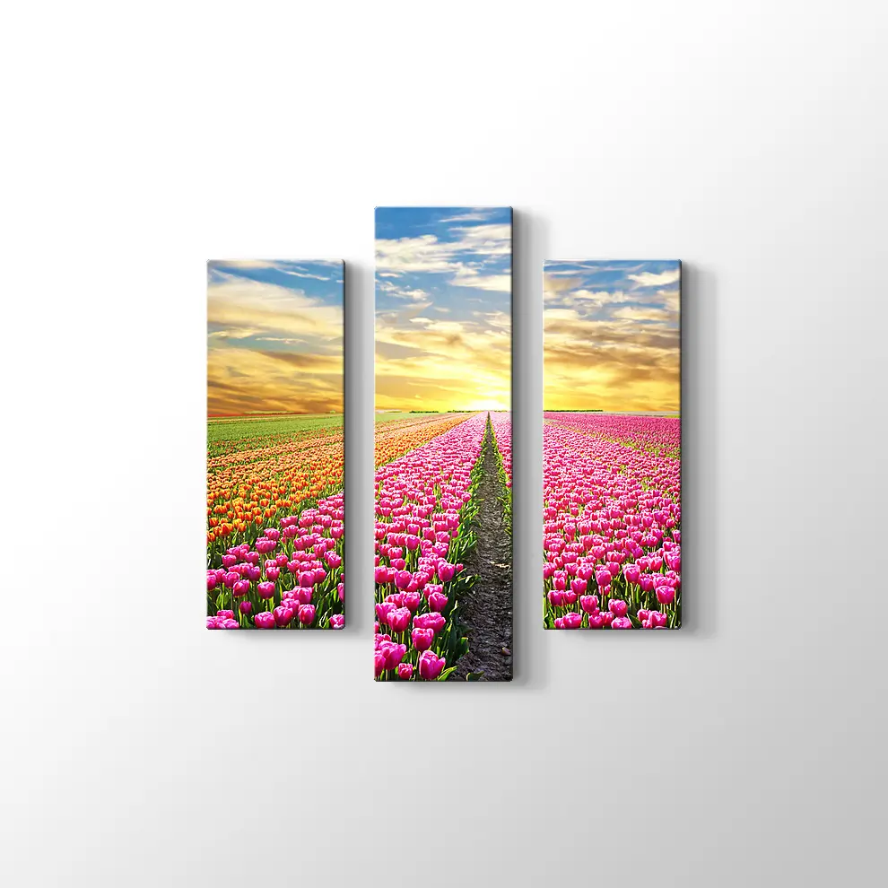 Lale Tarlası Kanvas Tablo