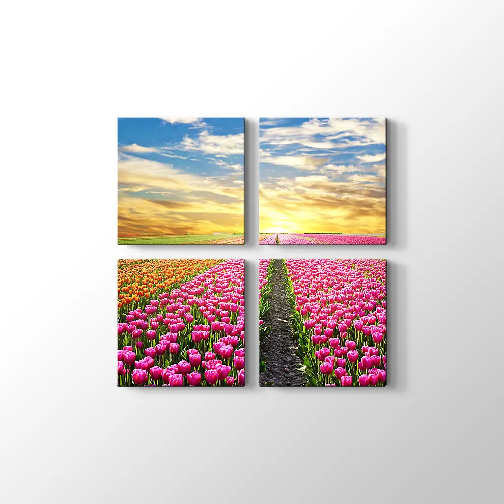 Lale Tarlası Kanvas Tablo