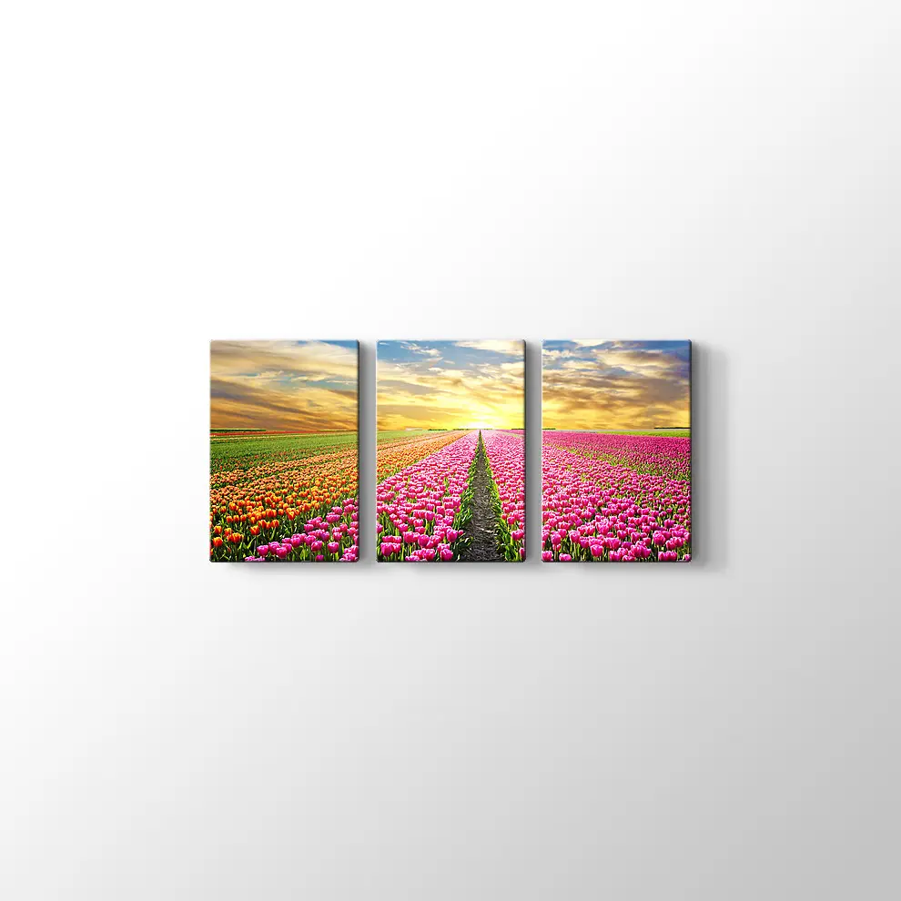 Lale Tarlası Kanvas Tablo