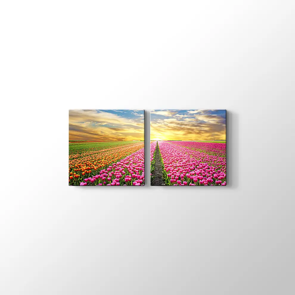 Lale Tarlası Kanvas Tablo