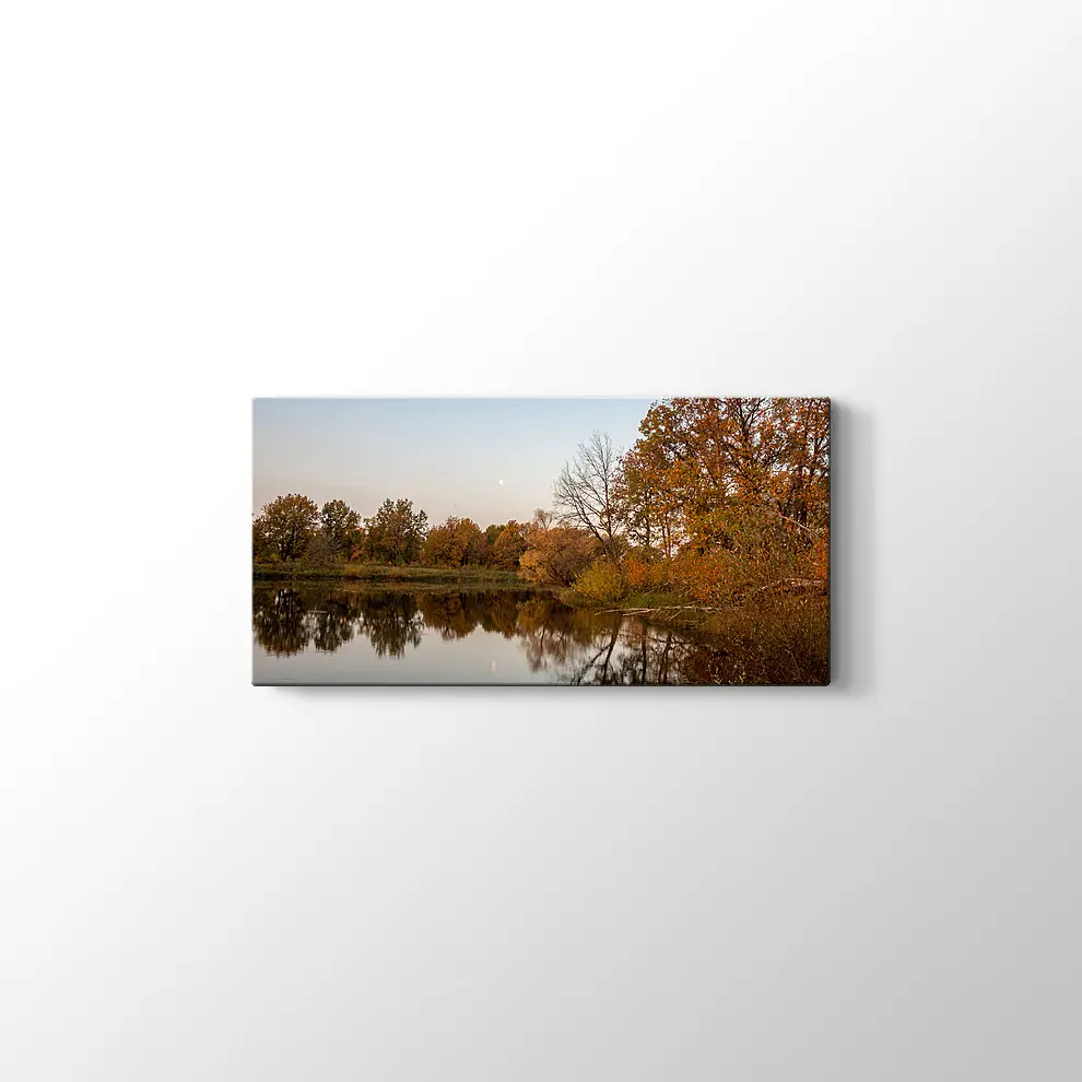 Göl ve Ağaçlar Kanvas Tablo