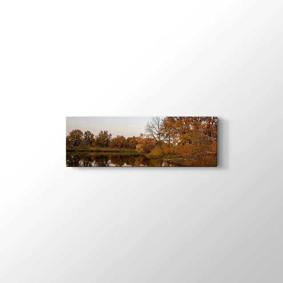 Göl ve Ağaçlar Kanvas Tablo