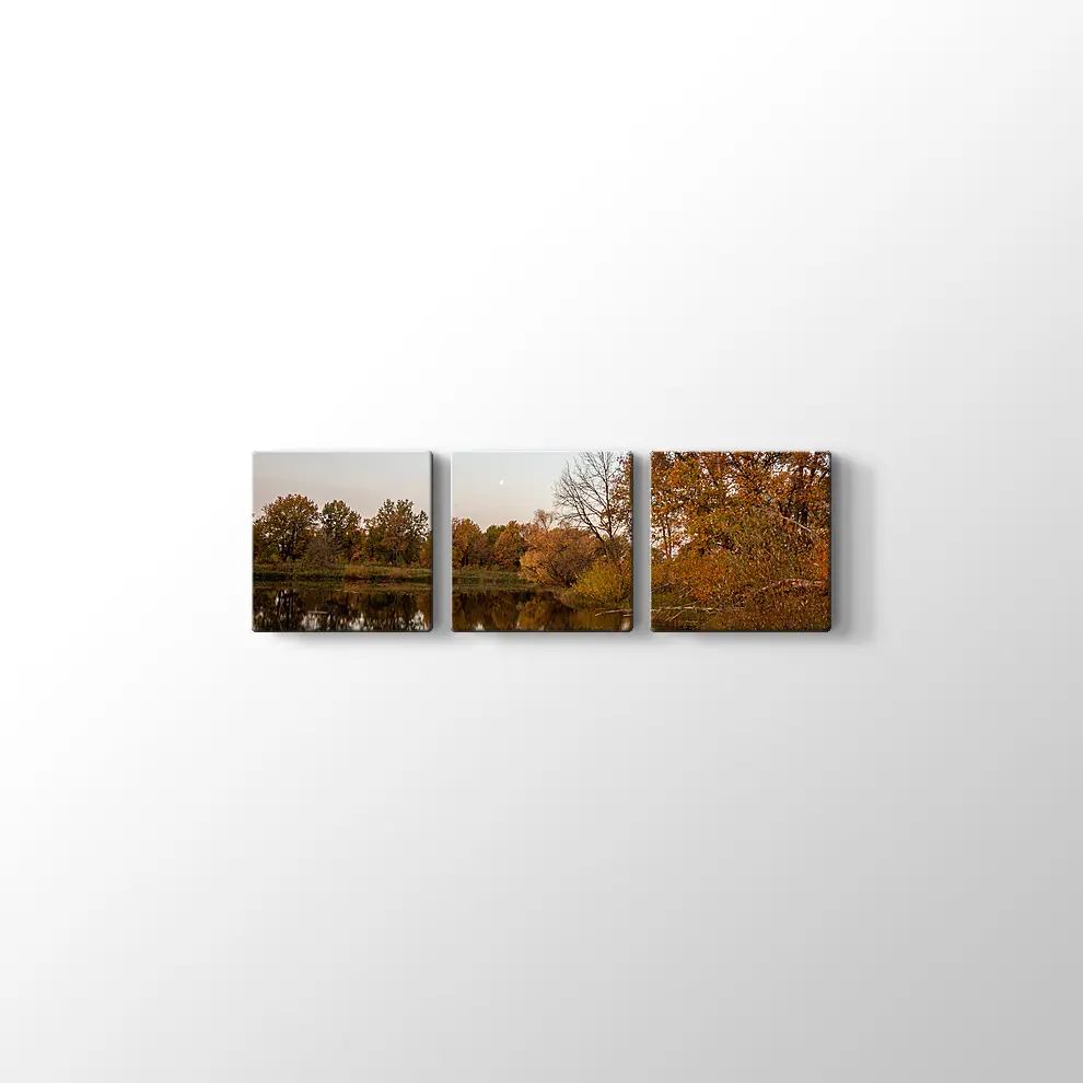 Göl ve Ağaçlar Kanvas Tablo