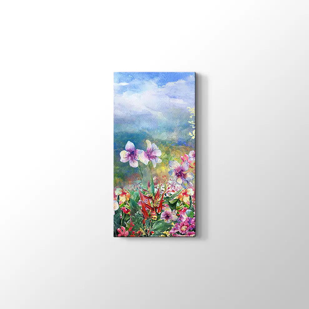 Çok Renkli Çiçek Kanvas Tablo