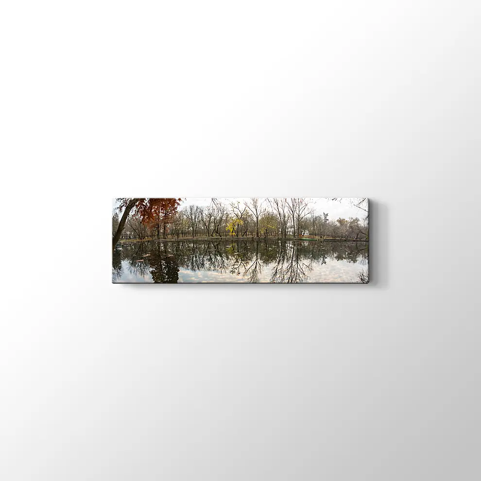 Parkta Sonbahar Kanvas Tablo