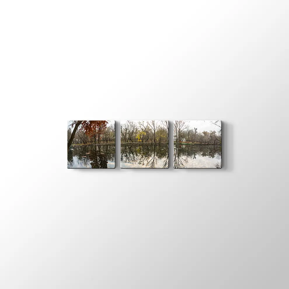 Parkta Sonbahar Kanvas Tablo