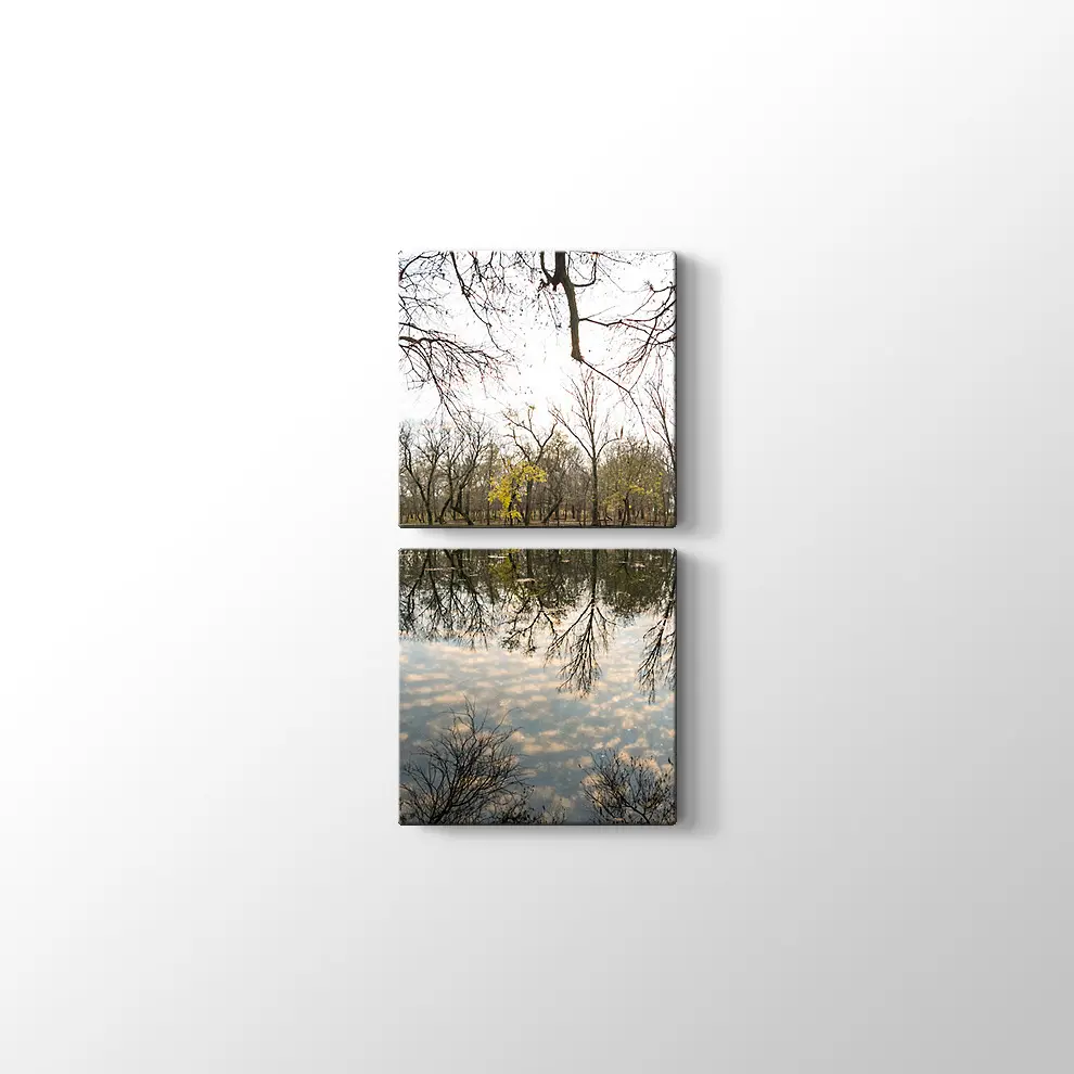 Parkta Sonbahar Kanvas Tablo