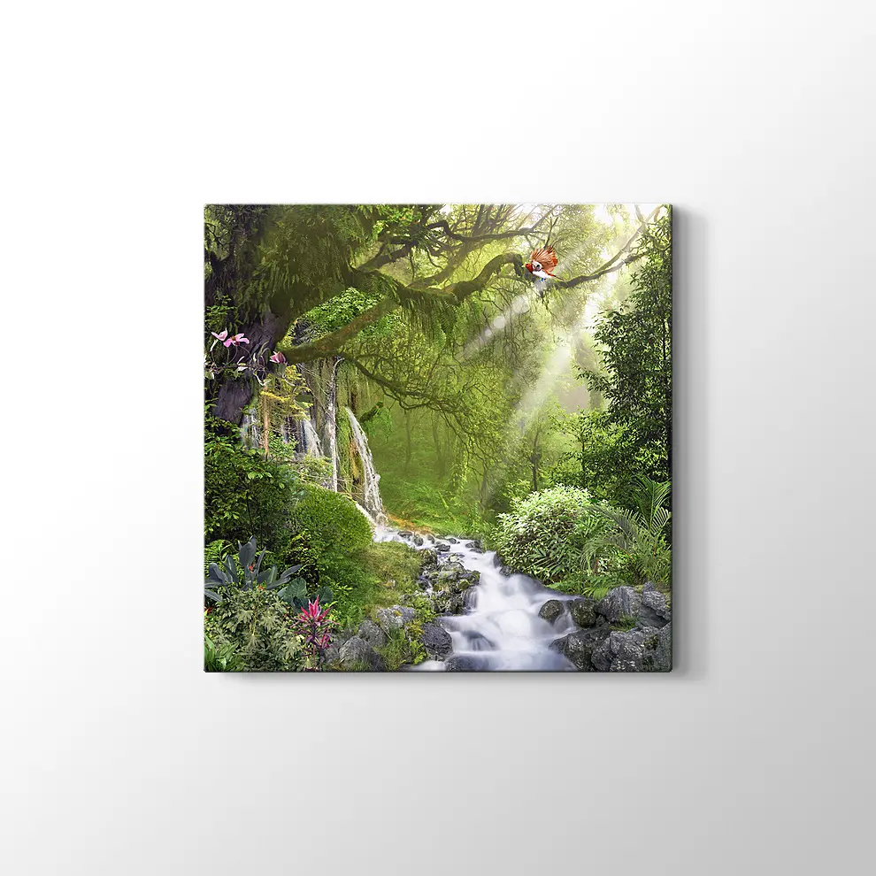 Ormandaki Dere Kanvas Tablo