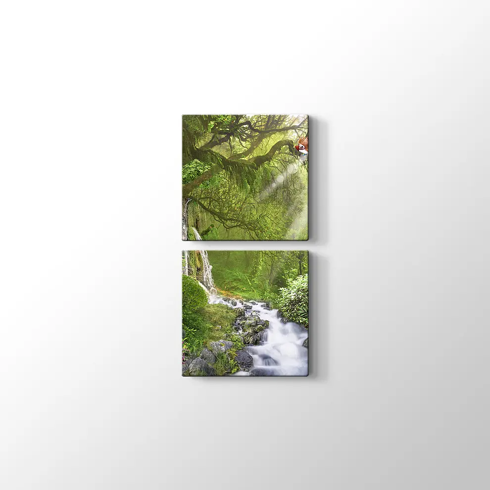 Ormandaki Dere Kanvas Tablo