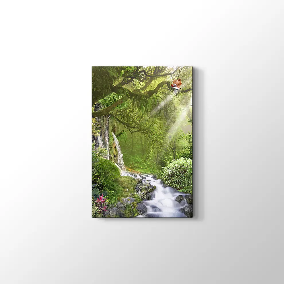 Ormandaki Dere Kanvas Tablo