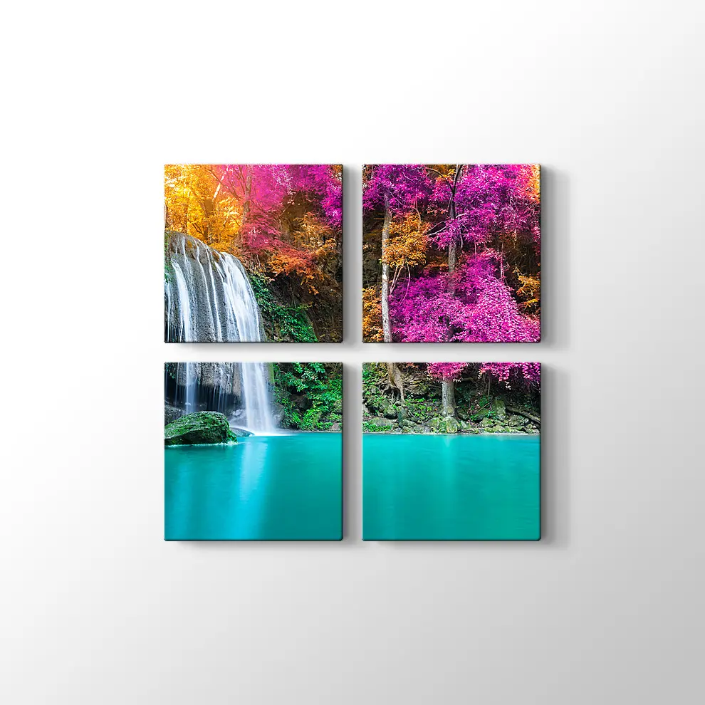 Şelale Manzara Kanvas Tablo