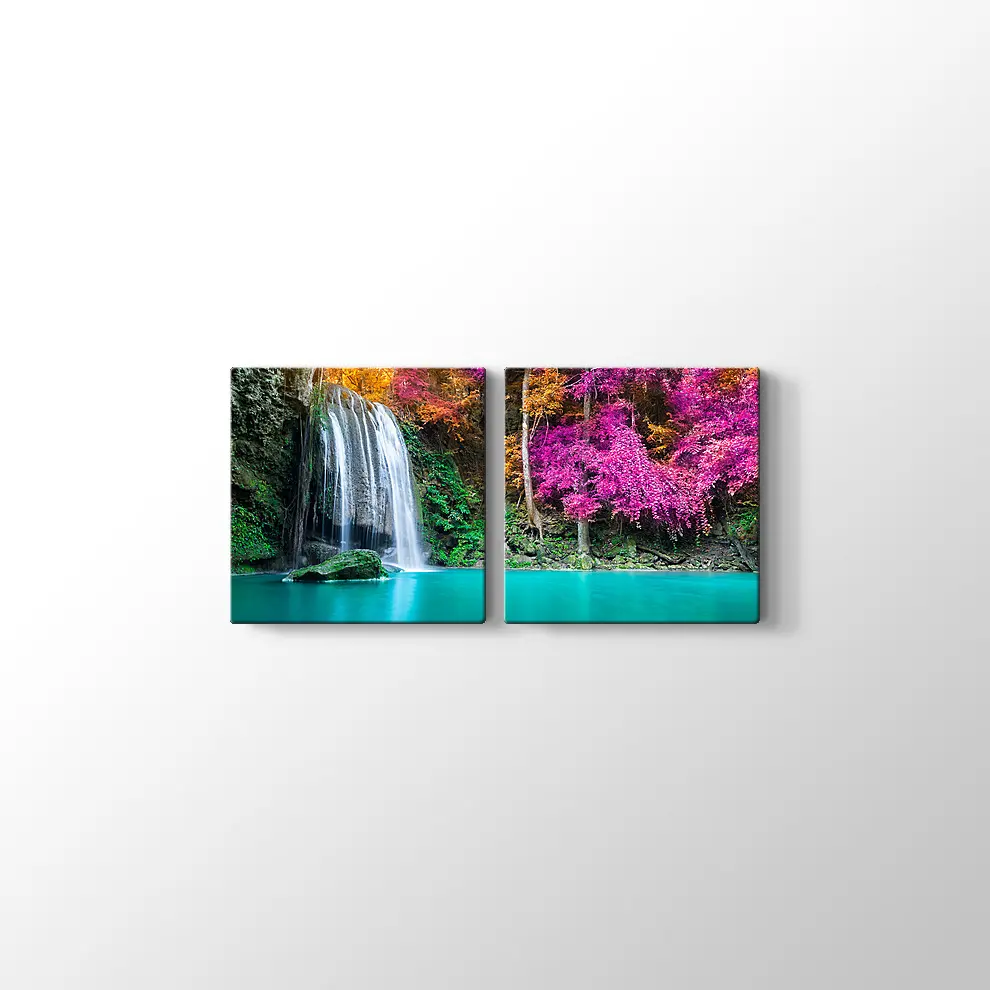 Şelale Manzara Kanvas Tablo