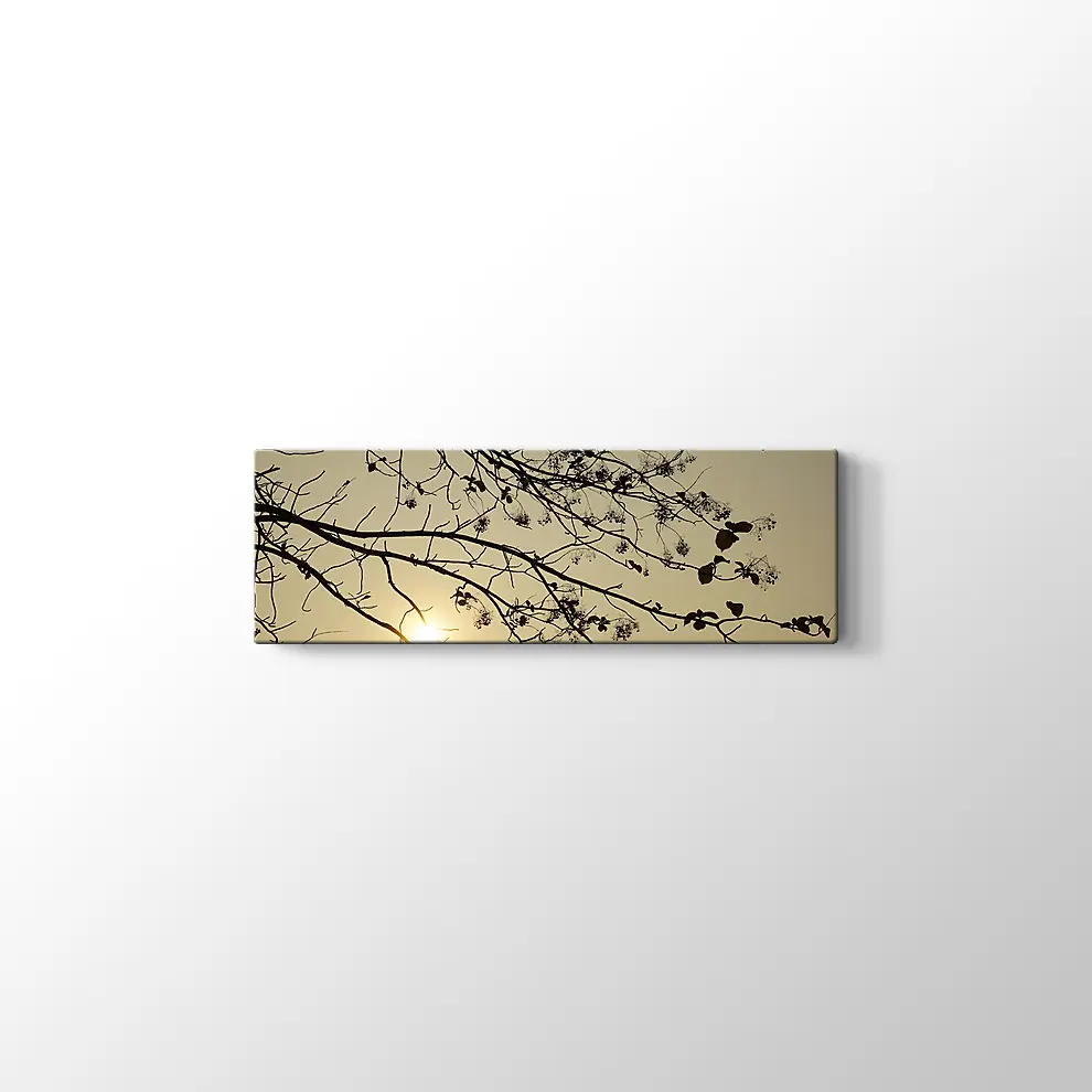 Günbatımı Kuru Ağaç Kanvas Tablo