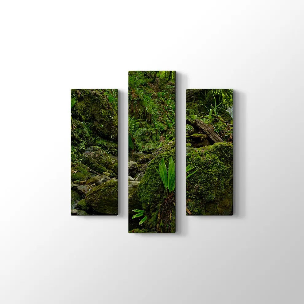 Yeşil Orman Kanvas Tablo